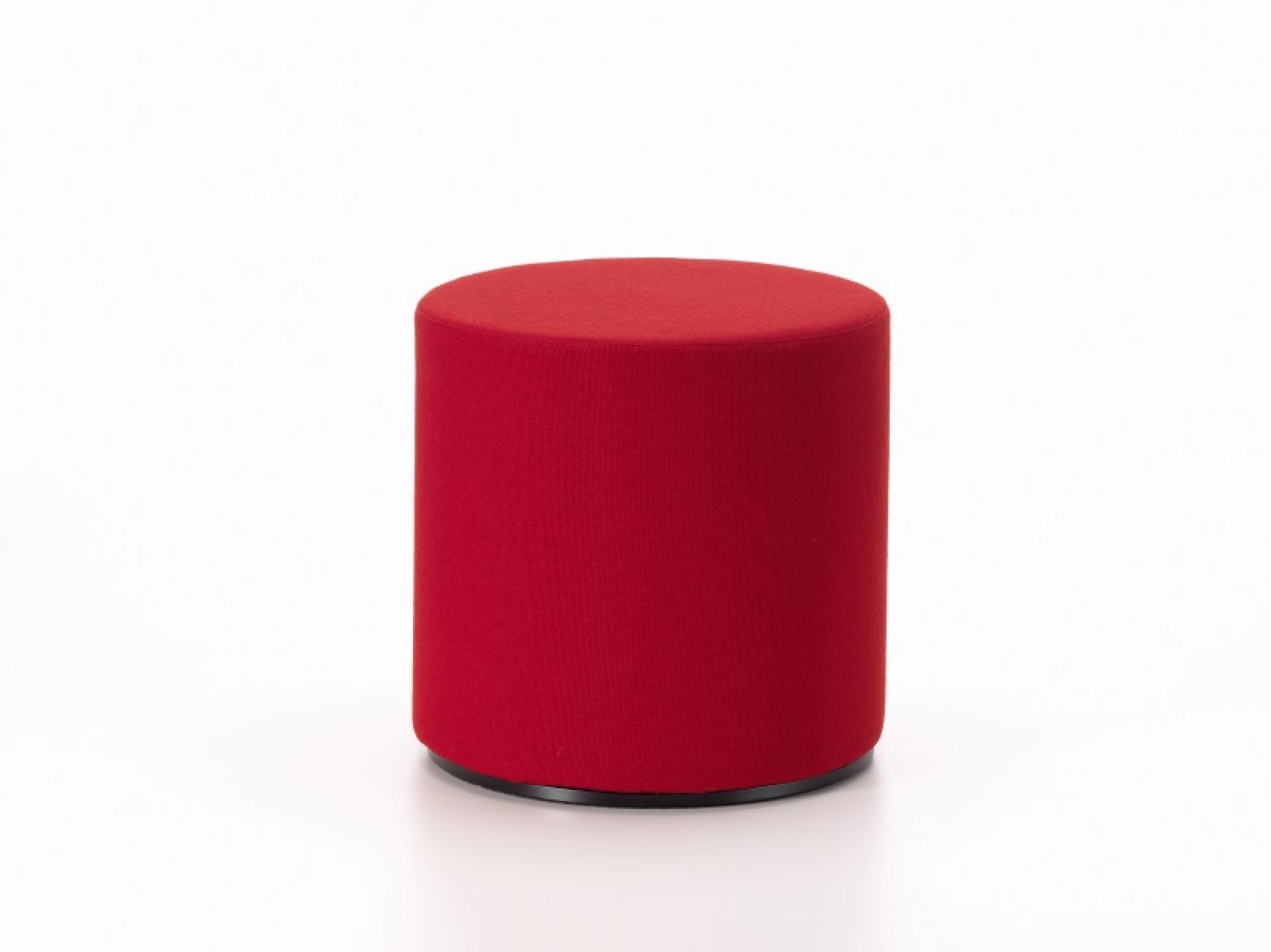 Roter Visiona Stool Hocker von Vitra, zylinderförmig und gepolstert, für modernes Wohnen und Büro.
